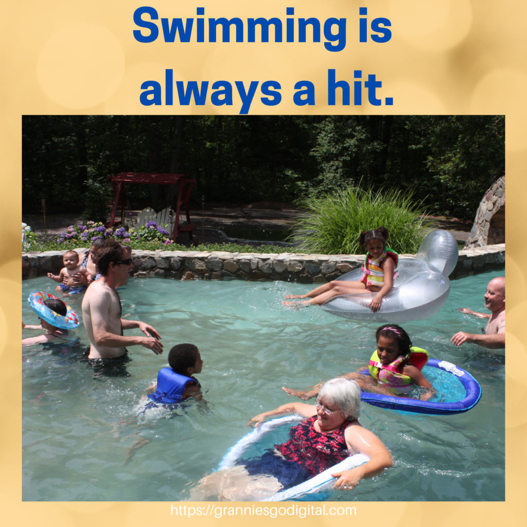 Swimming pools are great for families with kids.